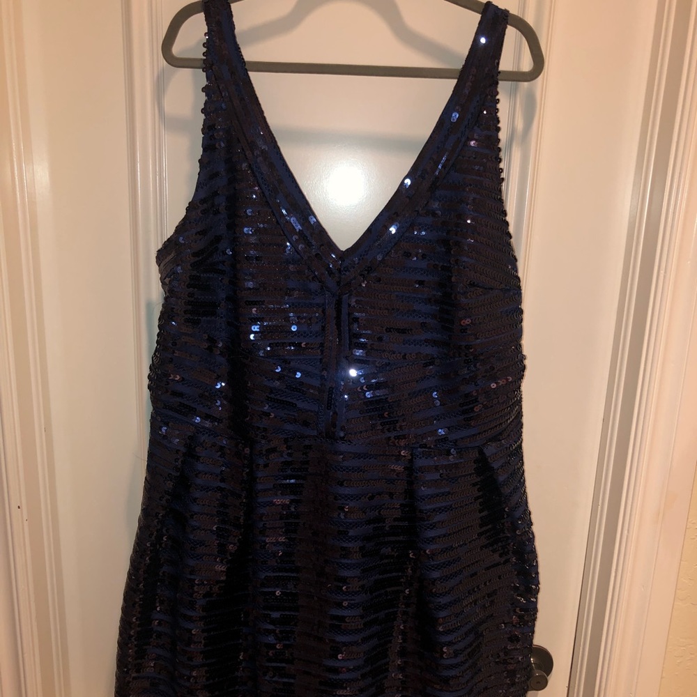 Navy blue sequin dress